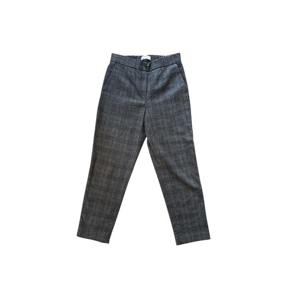 Aritzia Babaton Women’s Wool Cashmere Plaid Cropped Pant Size 4 - Picture 2 of 10